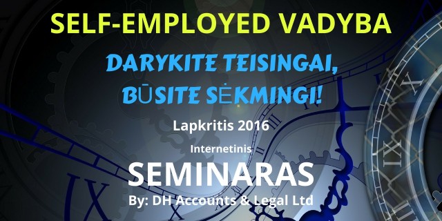 INTERNETINIS SEMINARAS: SELF-EMPLOYED VADYBA